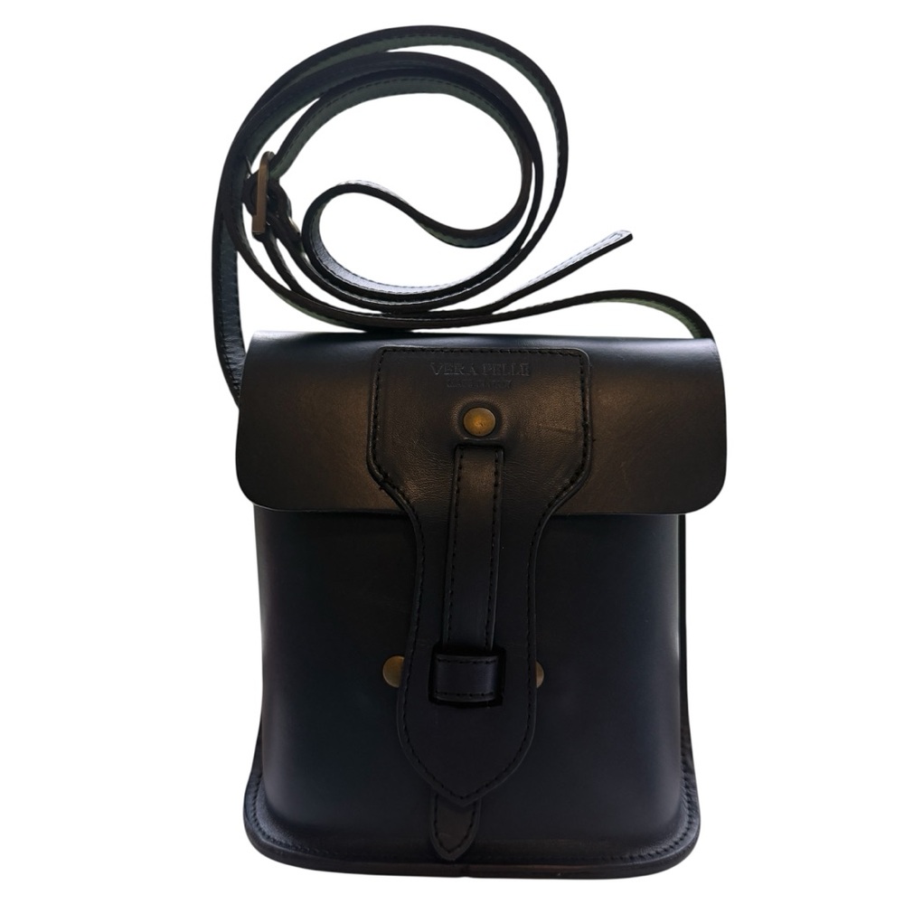 Vera Pelle Blue Crossbody Bag